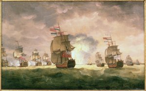 セントビンセント岬沖のロドニーズビクトリー 作： Thomas Luny